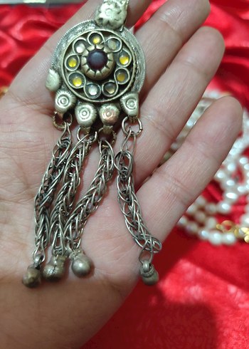 vintage otantik alpaka Osmanlı eski kolye - Görsel 2