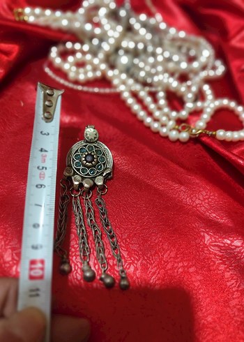 vintage otantik alpaka Osmanlı eski kolye - Görsel 3