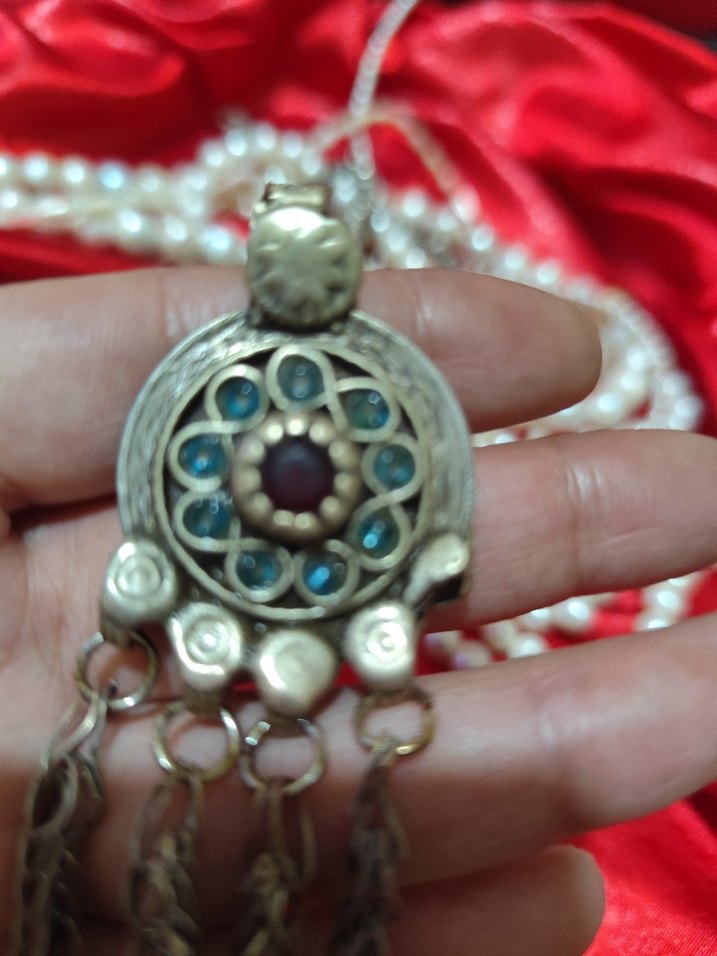 vintage otantik alpaka Osmanlı eski kolye - Görsel 5