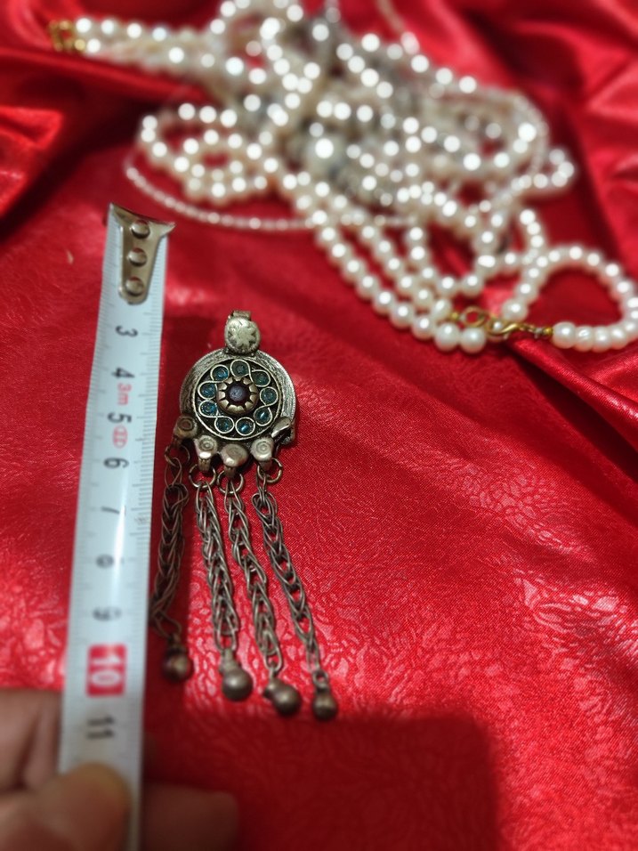 vintage otantik alpaka Osmanlı eski kolye - Görsel 3