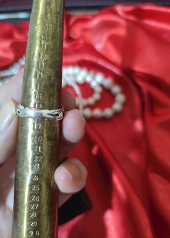 vintage gümüş yeşim taşlı erkek yüzüğü - Görsel 3