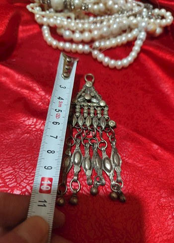 vintage otantik alpaka Osmanlı kolye - Görsel 2