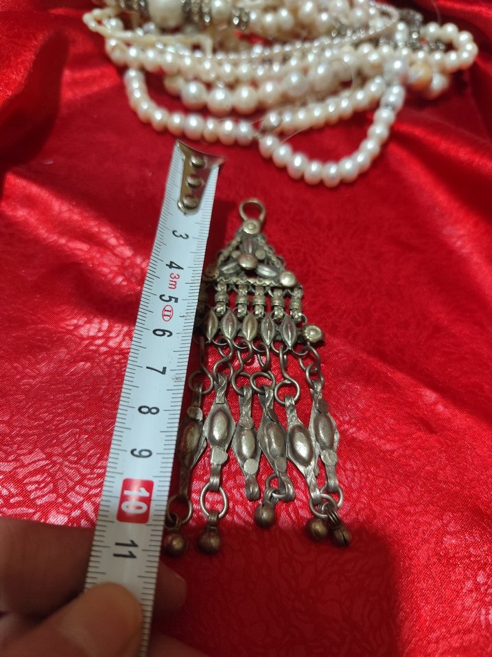 vintage otantik alpaka Osmanlı kolye - Görsel 2