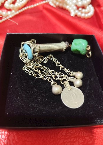 vintage otantik alpaka kolye ucu - Görsel 2