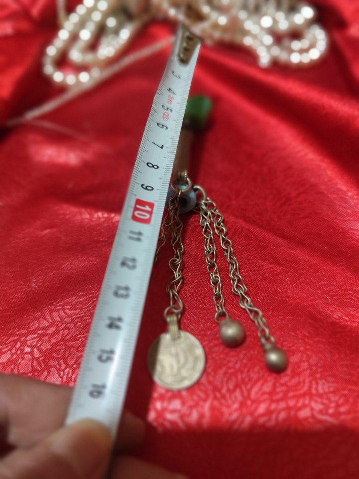 vintage otantik alpaka kolye ucu - Görsel 4