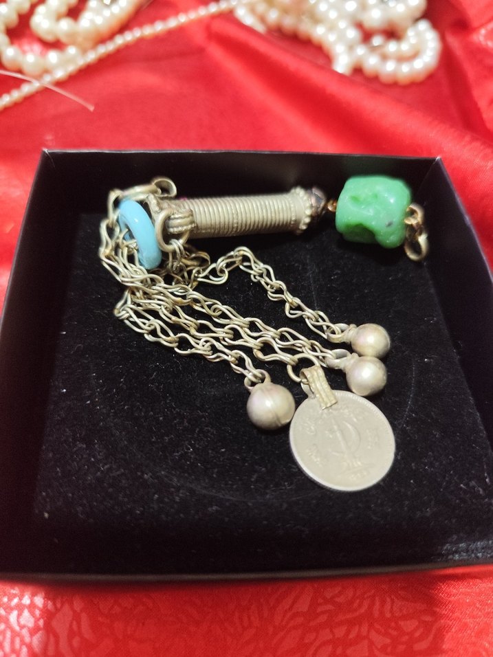 vintage otantik alpaka kolye ucu - Görsel 2