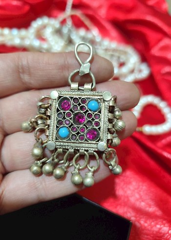 vintage otantik alpaka eski kolye - Görsel 2