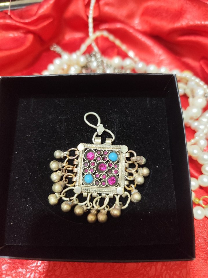 vintage otantik alpaka eski kolye - Görsel 3