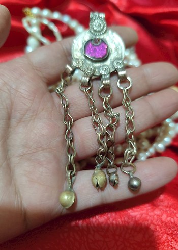 vintage otantik alpaka kolye ucu - Görsel 3