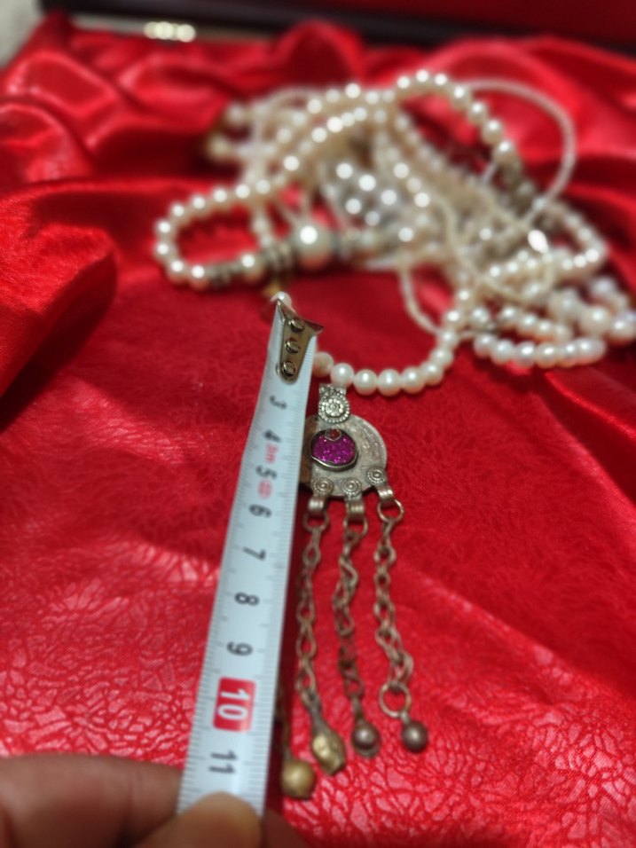 vintage otantik alpaka kolye ucu - Görsel 2