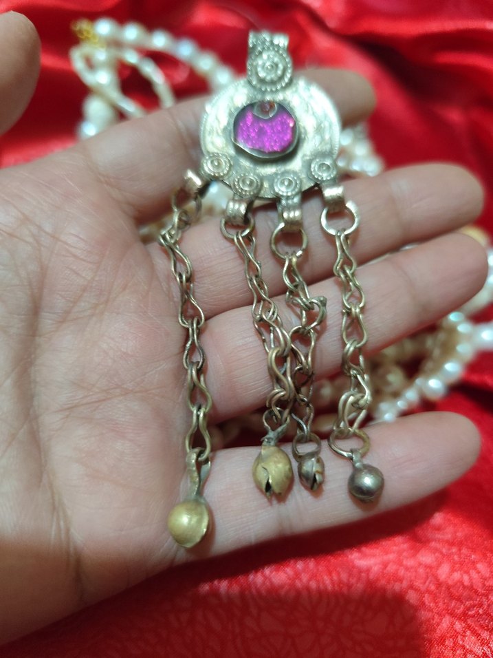 vintage otantik alpaka kolye ucu - Görsel 3