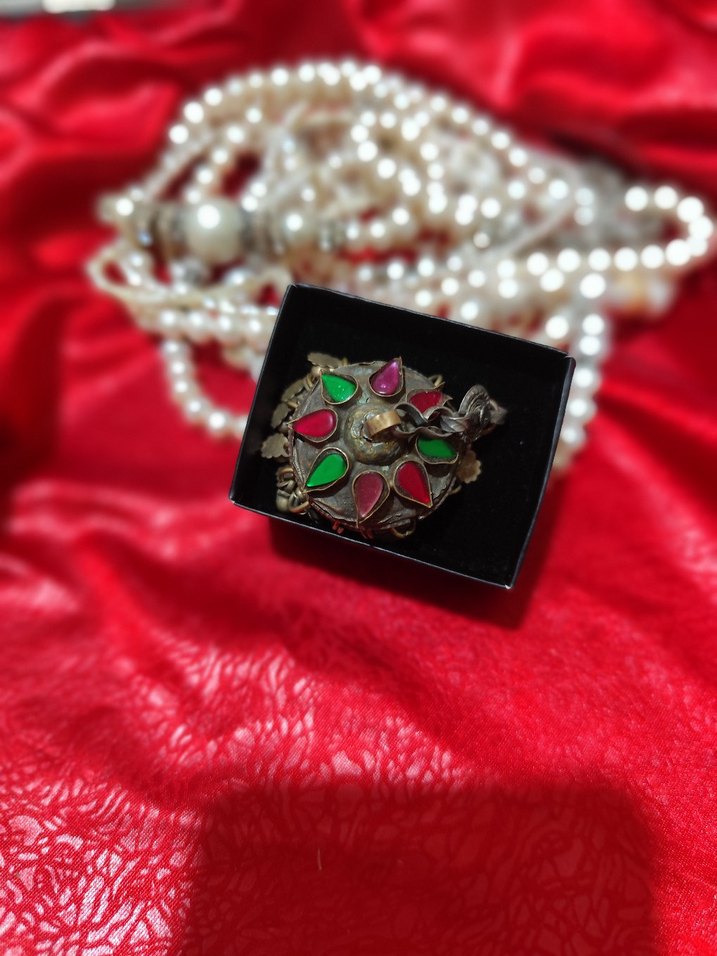 vintage otantik alpaka Osmanlı kolye ucu - Görsel 2