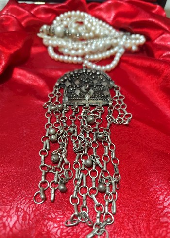 vintage otantik alpaka Osmanlı eski kolye - Görsel 2