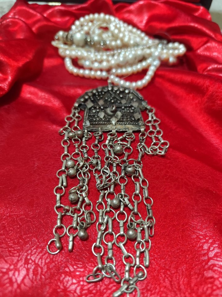 vintage otantik alpaka Osmanlı eski kolye - Görsel 2