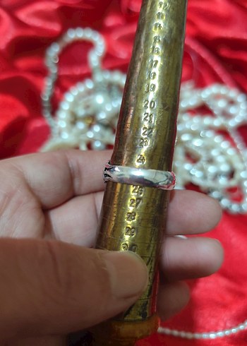 vintage gümüş yeşim taşlı erkek yüzüğü - Görsel 3