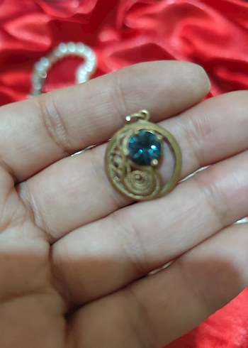 vintage otantik an ayar kolye ucu bayan - Görsel 2