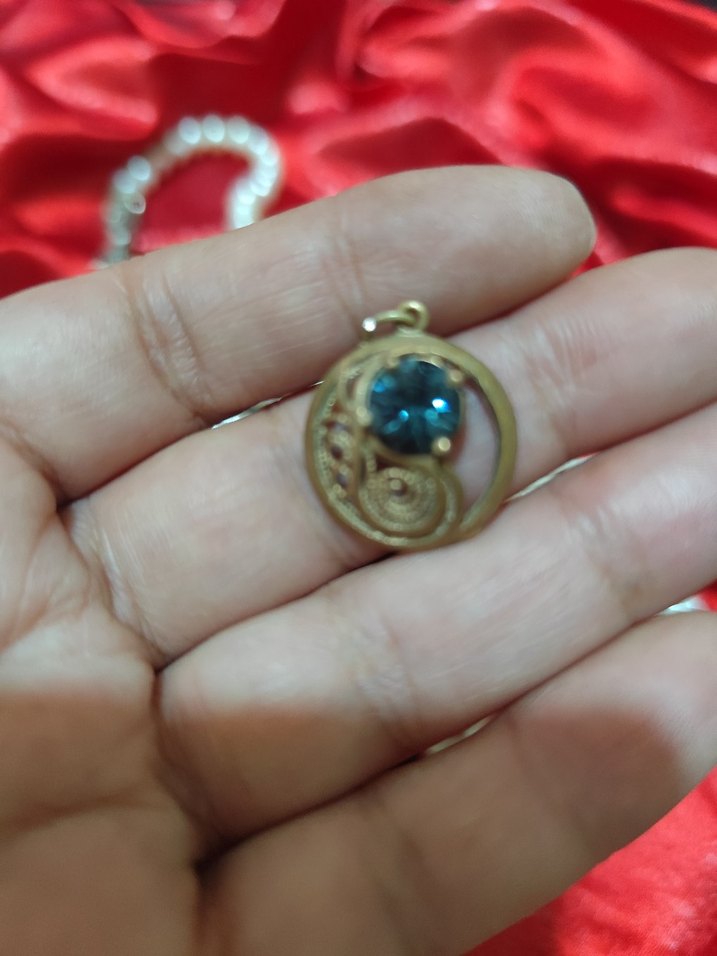 vintage otantik an ayar kolye ucu bayan - Görsel 2