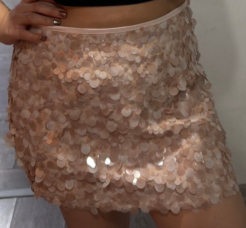 Zara pembe pullu etek - Görsel 3