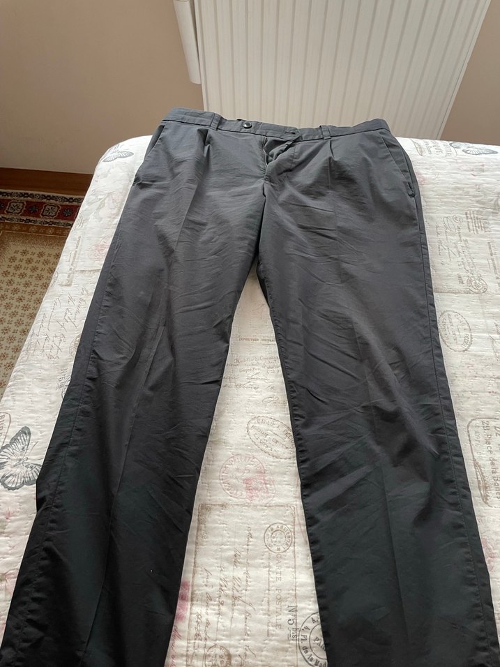 Mango Slim fit erkek pantolon lacivert - Görsel 3