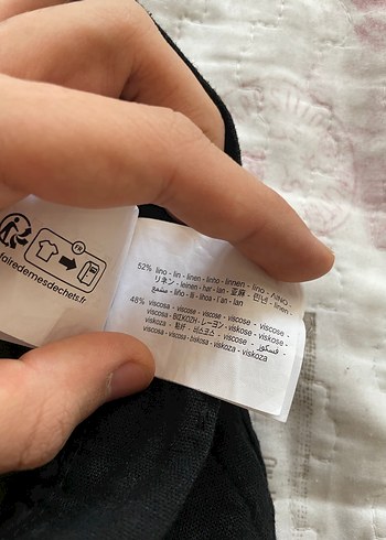 Zara Siyah Keten şort M beden. Sıfıra yakın az giyildi - Görsel 3