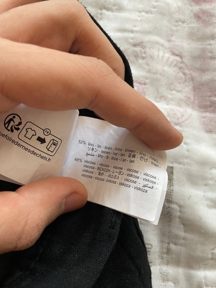 Zara Siyah Keten şort M beden. Sıfıra yakın az giyildi - Görsel 3