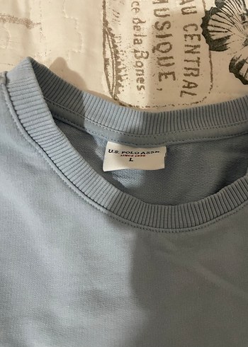 Us.Polo Buz mavisi ince sweatshirt uzun kollu L - Görsel 3