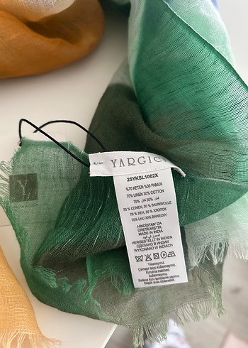 Yargıcı Keten Dokulu Renkli Şal - Görsel 5