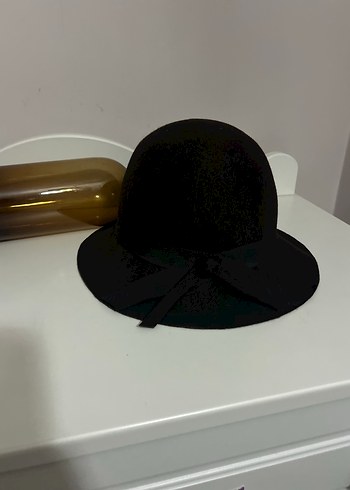 Fiyonklu Acı Kahve%100  Yün Kadın Şapka - Görsel 3