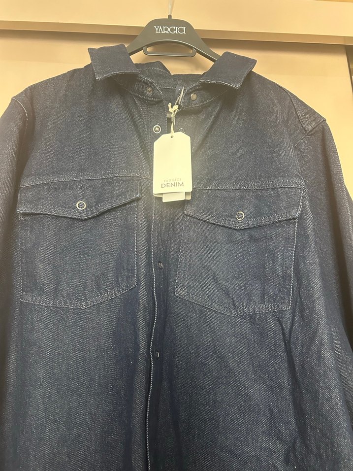 Yargıcı Kadın Lacivert Denim Gömlek Ceket - Görsel 5