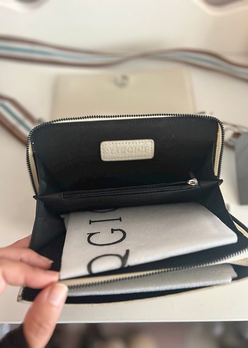 Yargıcı Bej Deri Kemerli Kadın Çanta - Görsel 9