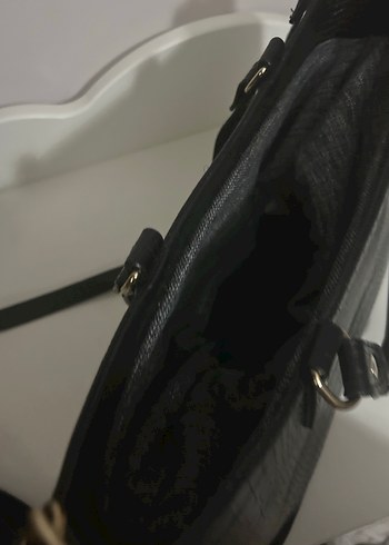 Siyah Krokodil Desenli Kadın Çanta - Görsel 4