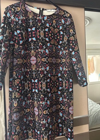 Mango Desenli Düz Kesim Elbise - Görsel 4