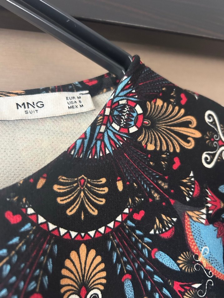 Mango Desenli Düz Kesim Elbise - Görsel 3