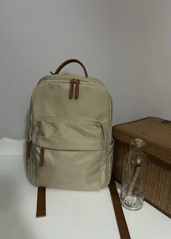 Beden camel Renk Yargıcı Bej Minimalist Kadın Sırt Çantası