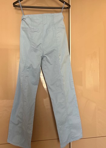 s Beden Yargıcı -Kadın Açık Mavi Düğmeli Denim Pantolon