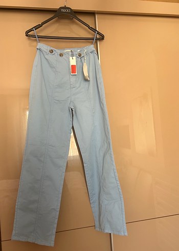 Yargıcı -Kadın Açık Mavi Düğmeli Denim Pantolon - Görsel 5