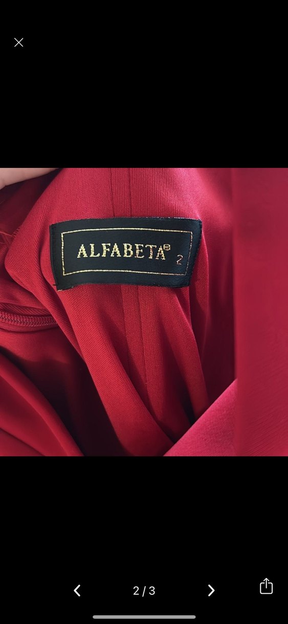 Bordo V Yaka Drapeli Uzun Abiye Elbise - Görsel 2