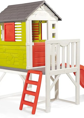 Smoby Çocuk Oyun Evi 7600810800  (Yüksek Ayaklı ve Kaydıraklı) | - Görsel 2