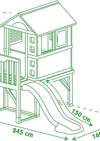 Smoby Çocuk Oyun Evi 7600810800  (Yüksek Ayaklı ve Kaydıraklı) | - Görsel 6