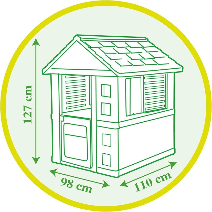 Smoby 7600810723 - Şirin Oyun Evi - Sağlam ve Renkli Oyun Evi, - Görsel 3