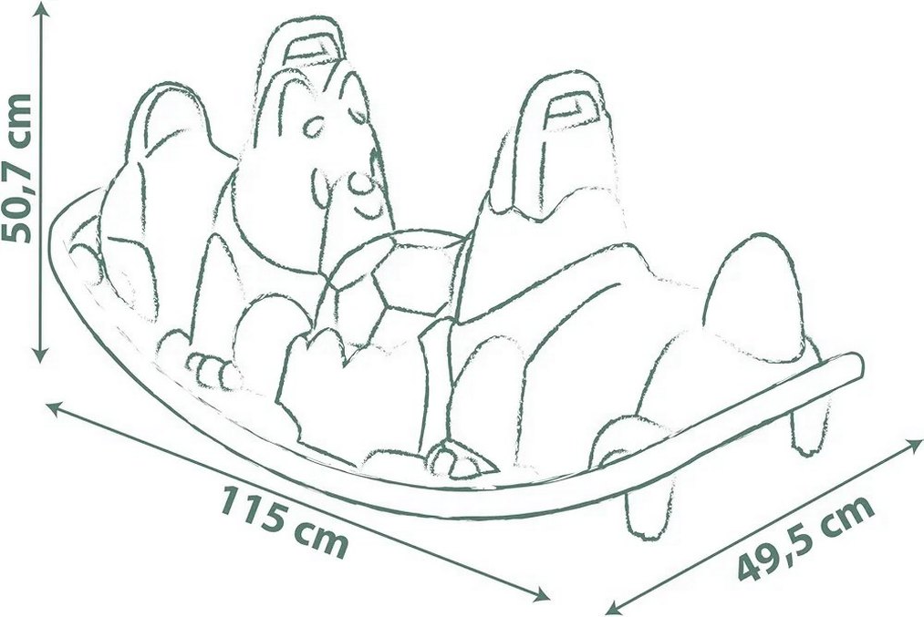 Smoby 7600830211 - Köpek salıncak rafı - 2 ergonomik koltuk, 1 o - Görsel 2