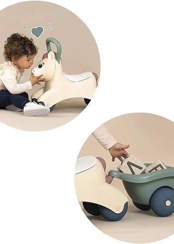 Smoby 7600140502 - Küçük Smoby Bebek Pony Binilebilir Araba - - Görsel 4