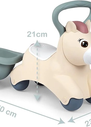 Smoby 7600140502 - Küçük Smoby Bebek Pony Binilebilir Araba - - Görsel 7