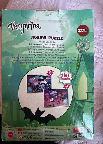 Walt Disney World Vampirina 2'si 1 Arada 50 ve 100 Parça Puzzle