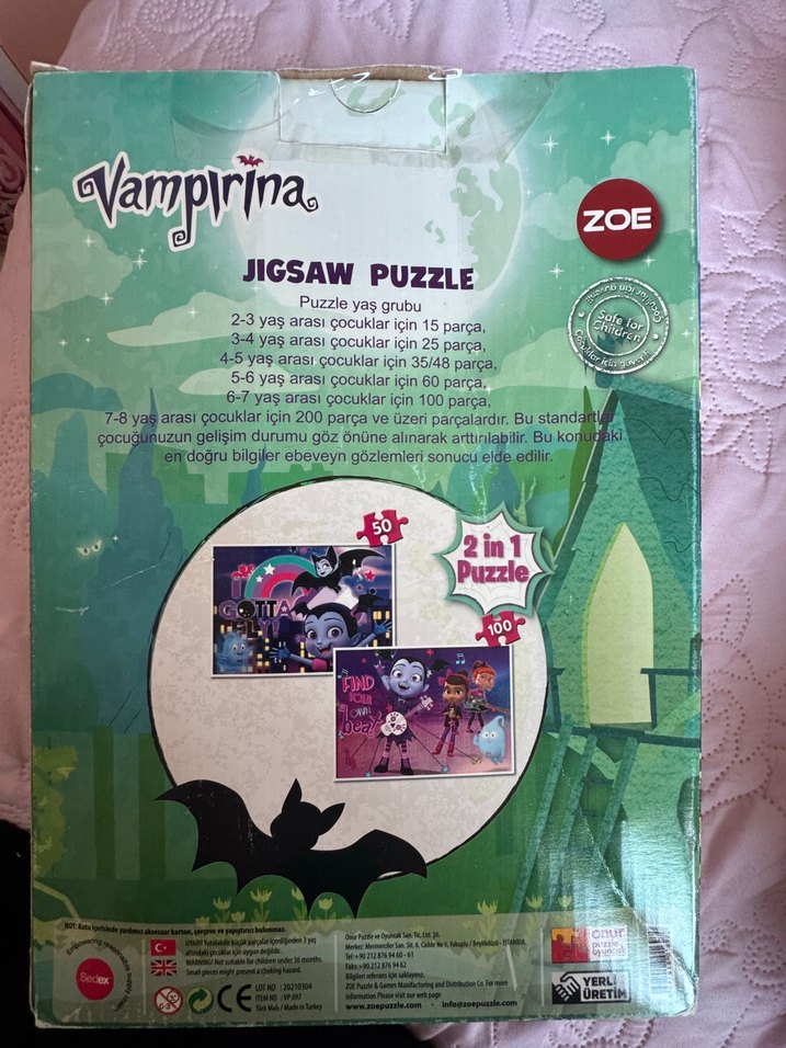 Vampirina 2'si 1 Arada 50 ve 100 Parça Puzzle - Görsel 2