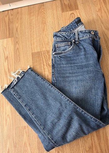 Mavi Kadın Midi Boy Rahat Kesim Kot Pantolon - Görsel 2