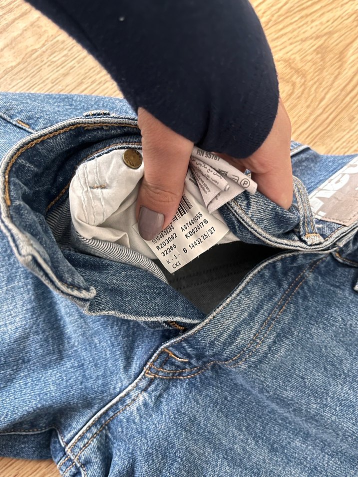 Mavi Kadın Midi Boy Rahat Kesim Kot Pantolon - Görsel 5