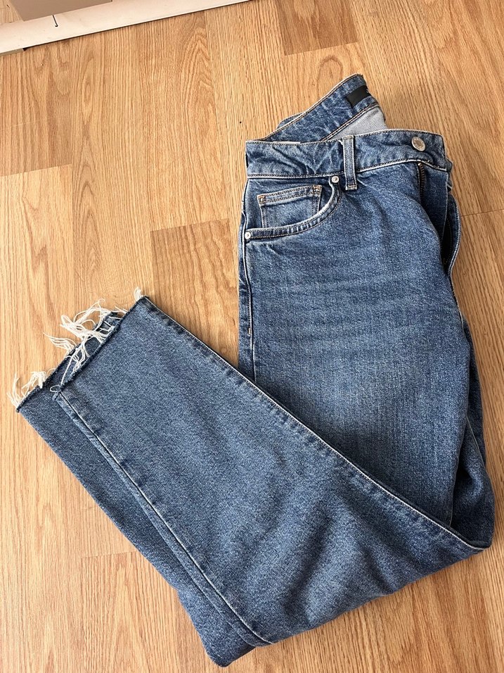 Mavi Kadın Midi Boy Rahat Kesim Kot Pantolon - Görsel 2