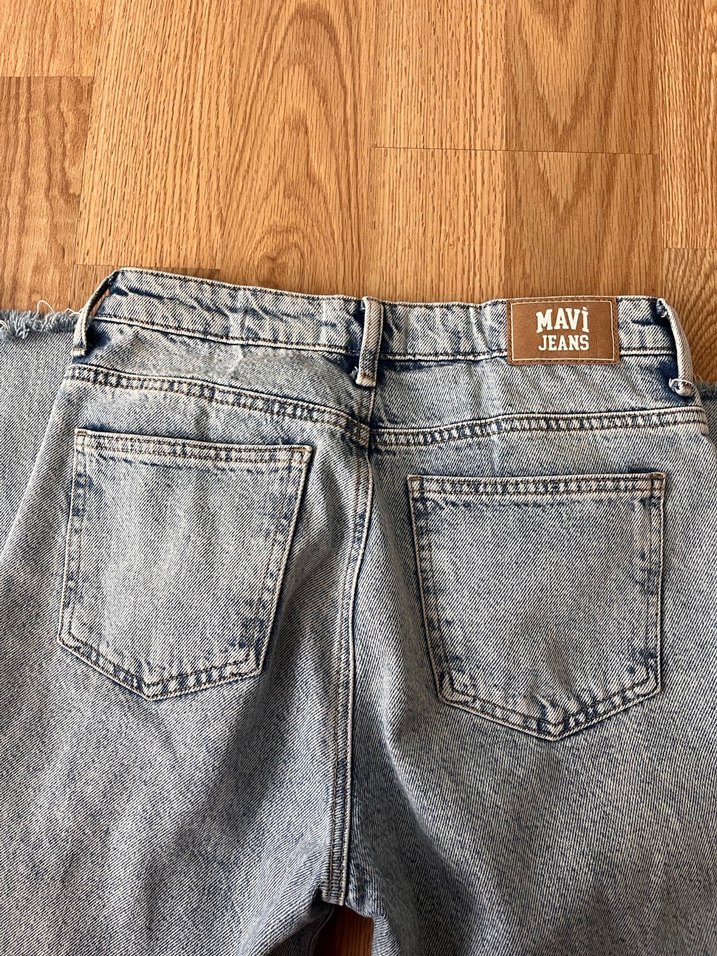 Gri Bol Kesim Kadın Kot Pantolon - Görsel 5