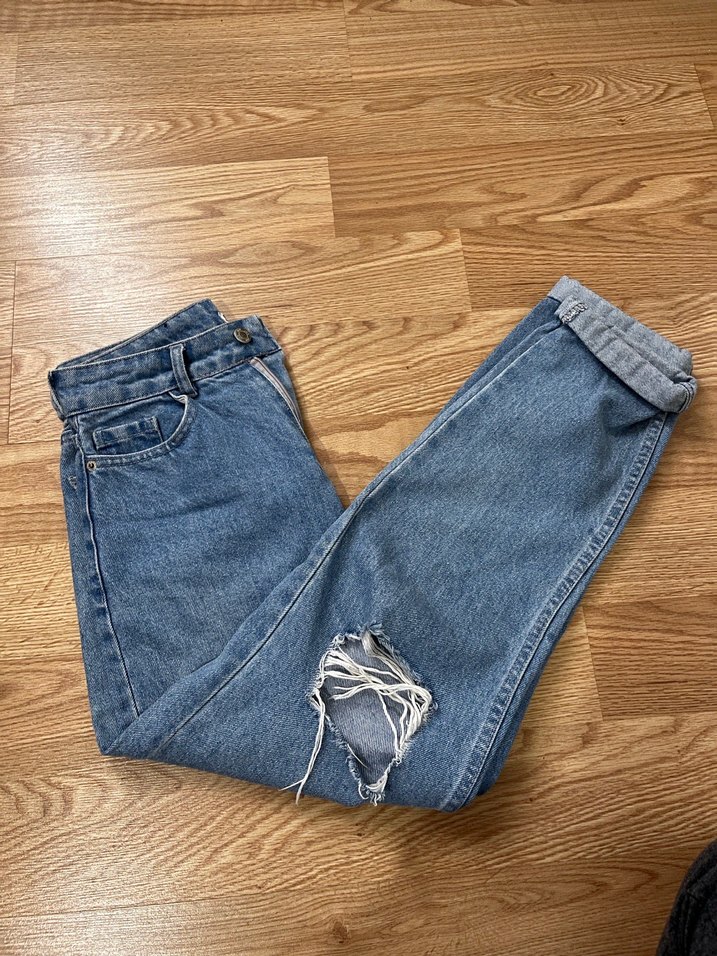 Gevşek Kesim Midi Kadın Kot Pantolon - Görsel 4